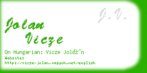 jolan vicze business card